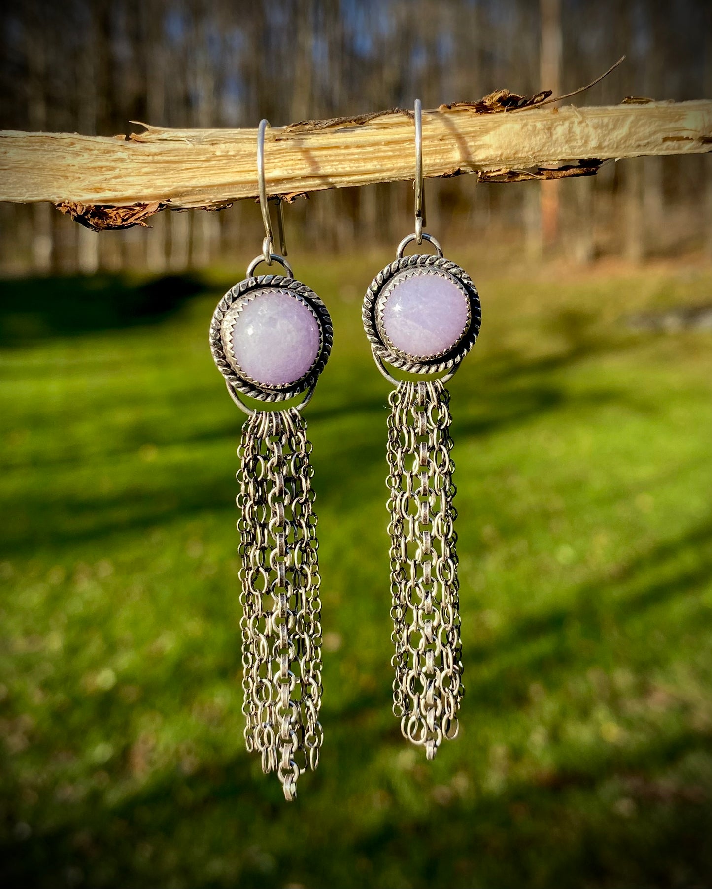 Lavender Jade Chain Dangles