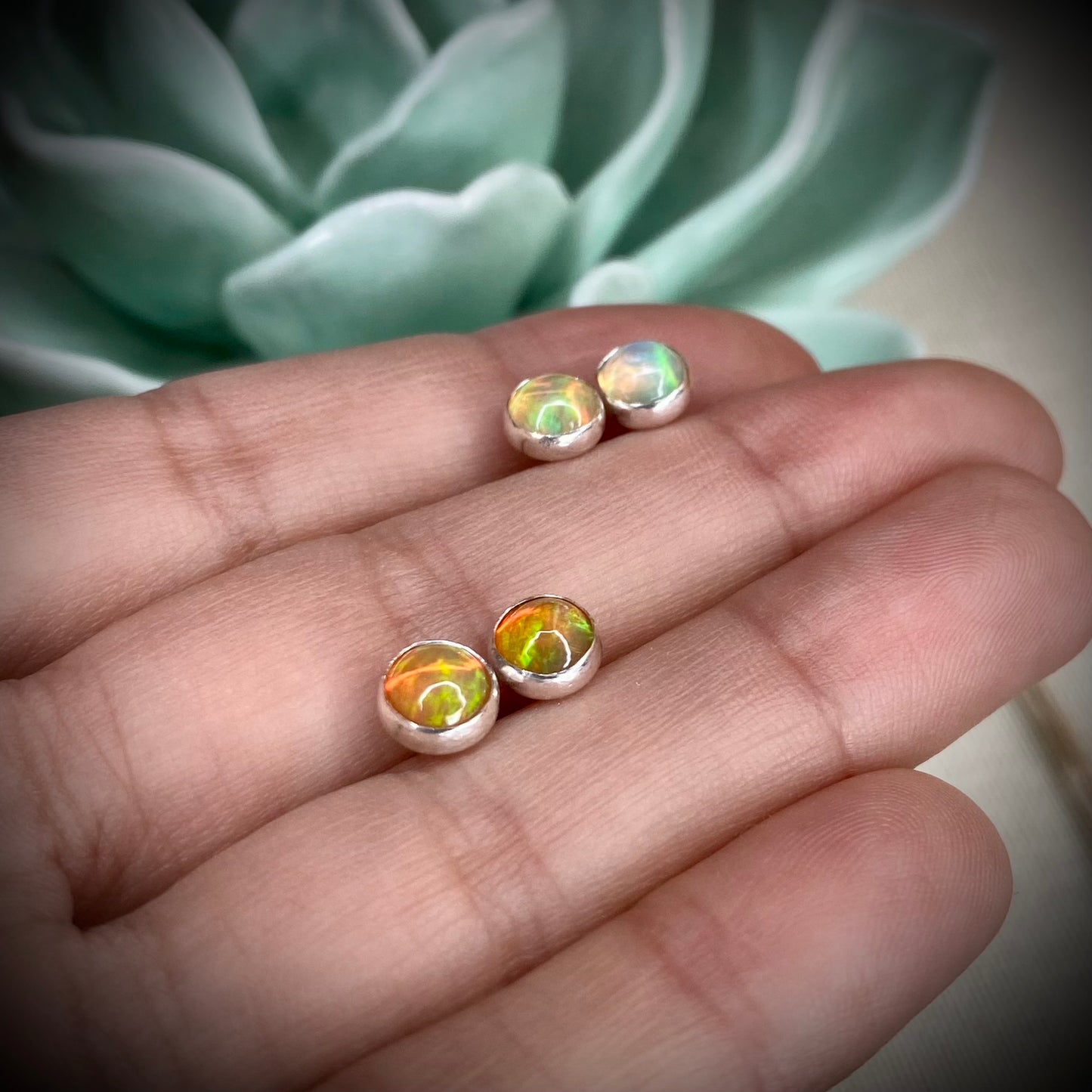 Ethiopian Opal Studs