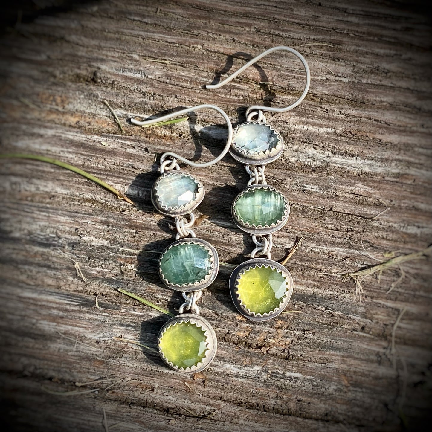 Shades of Green Gemstone Dangles