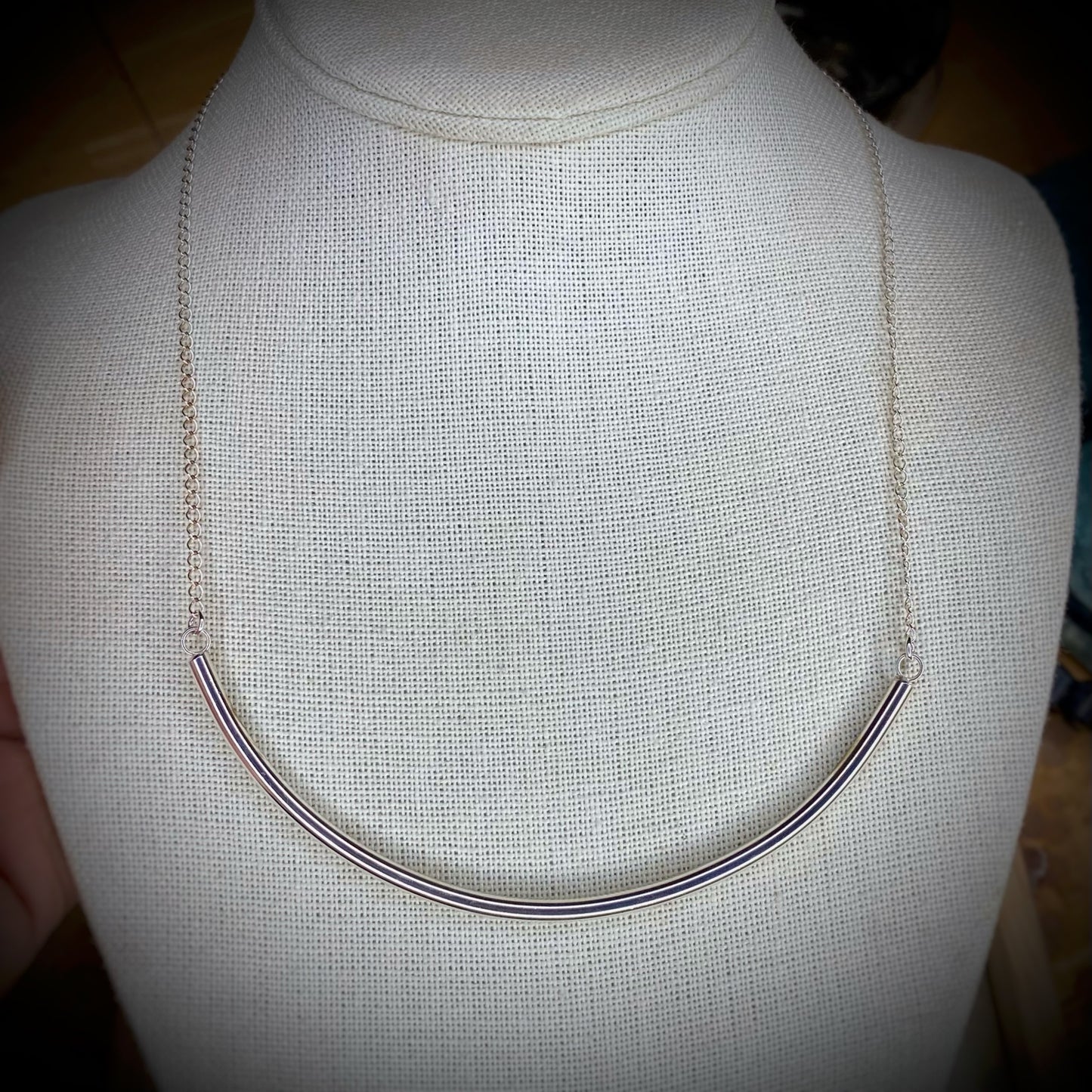 Sterling Silver Bar Necklace