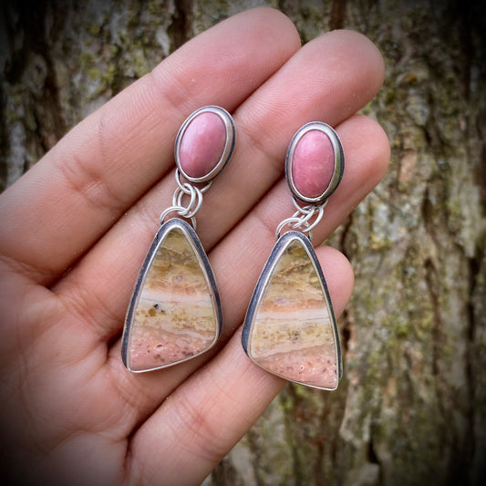 Pretty in Pink - Dual Stone Dangles