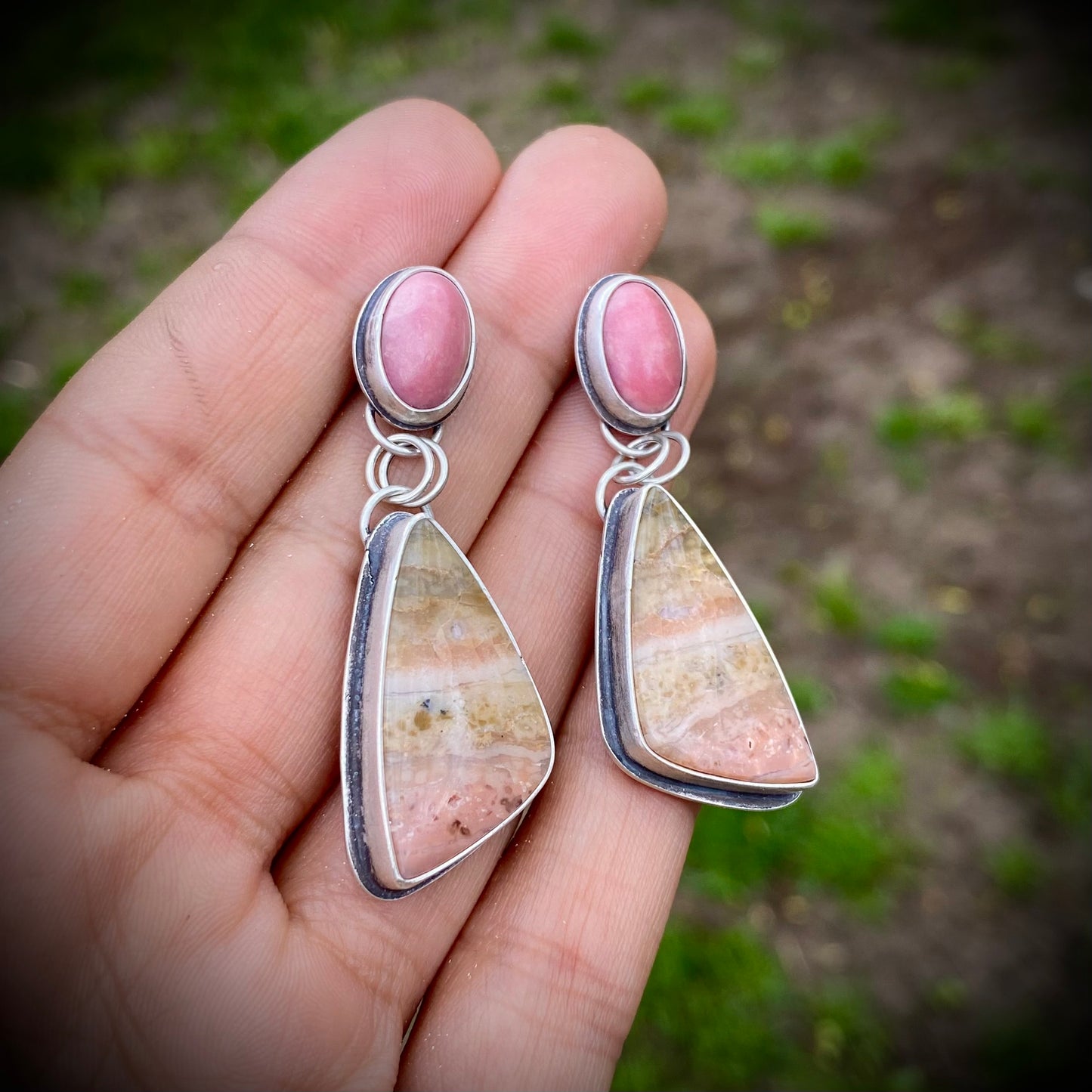 Pretty in Pink - Dual Stone Dangles