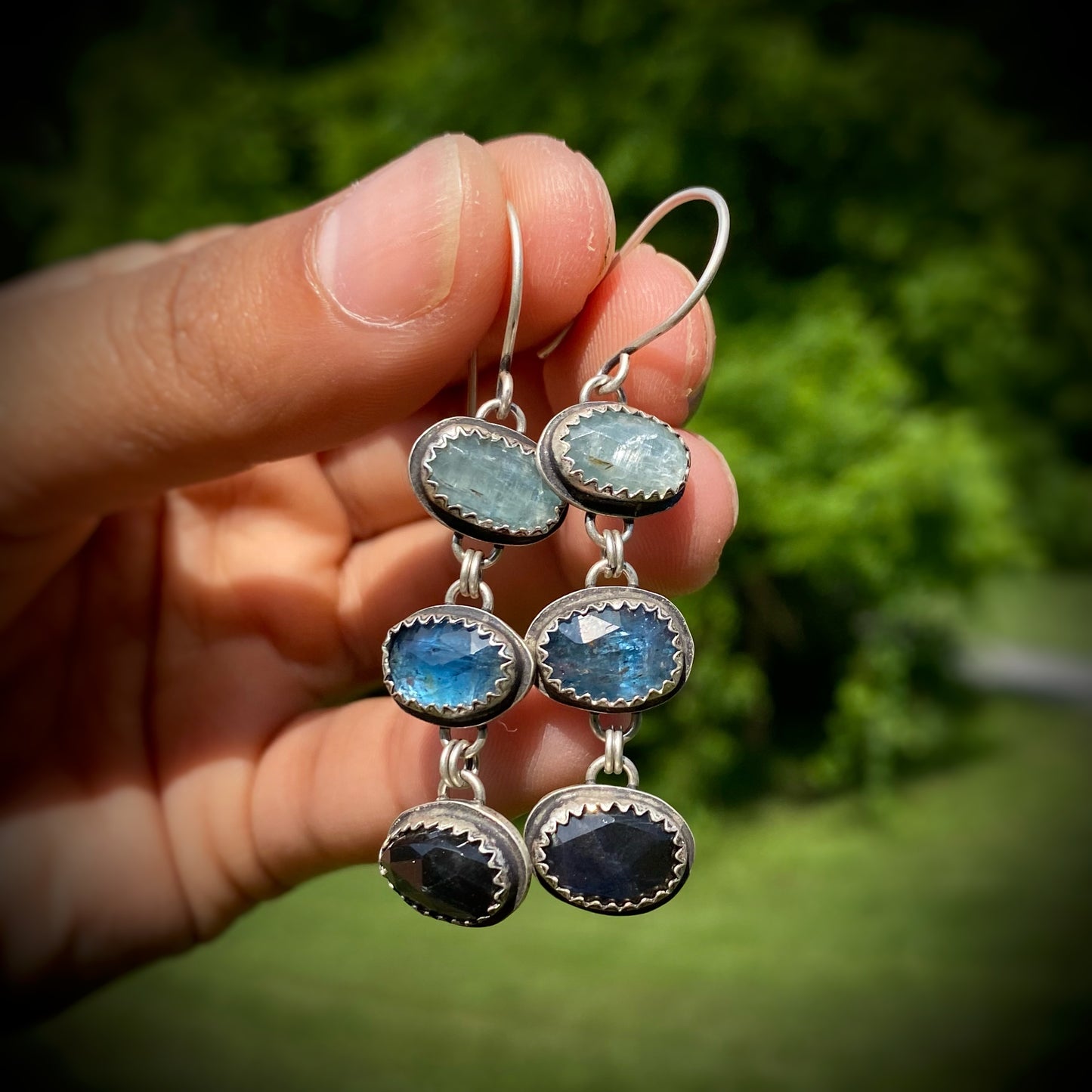 Shades of Blue Gemstone Dangles