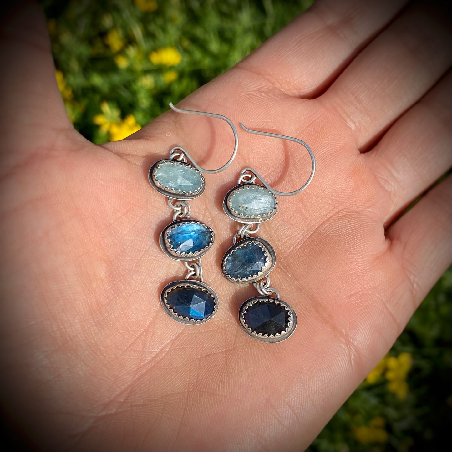 Shades of Blue Gemstone Dangles